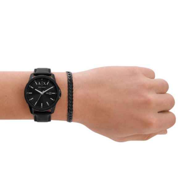 M%c4%99ski czarny zegarek armani exchange ax7147 czarny zegrarek black watch armani zegarek z czarn%c4%85 tarcz%c4%85 na pasku armanii czarny zegarek armaniego zegarek prezent dla m%c4%99%c5%bcczyzny zestaw zegarek z bran
