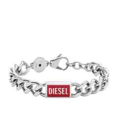 ☆DIESEL☆ Official Headquarters Genuine Diesel D Logo Chain Bransoletka Diesel D Logo Chain DX1498931 Srebrny | eobuwie