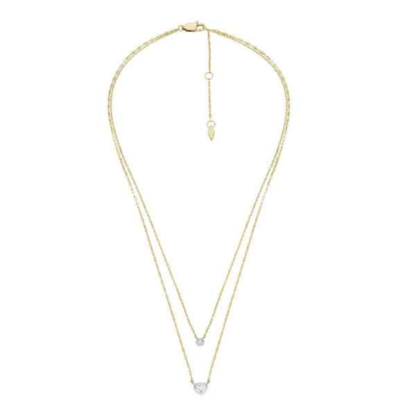 Podw%c3%b3jny naszyjnik jf04357998 fossil sadie gold z%c5%82oty %c5%82a%c5%84cuszek z sercem i k%c3%b3%c5%82kiem delikatny %c5%82a%c5%84cuszek z diametowymi zawieszkami dla kobiety markowy %c5%82adny naszyjnik dla dziewczyny