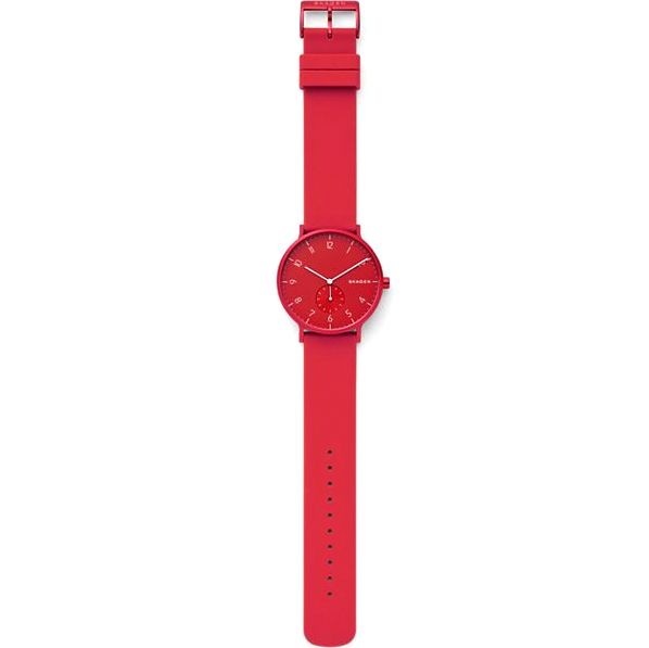 Czerwony zegarek skagen kulor unisex skw6512 caly