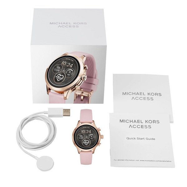 Smartwatch michael kors mkt5048 rozowy pasek opakowanie zestaw