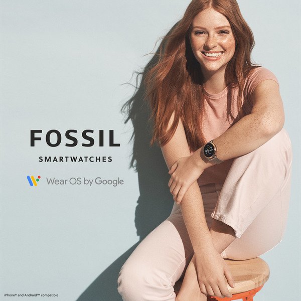 Smartwatch fossil 5 generacja kobieta srebrny rose gold ftw6061