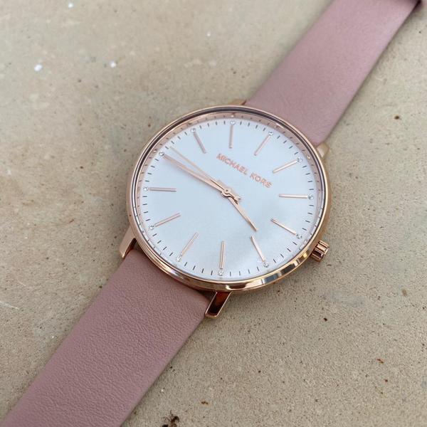 Zegarek rosegold michael kors na r%c3%b3%c5%bcowym pasku okr%c4%85g%c5%82a tarcza mk2741 mk2741 kolekcja pyper rose autoryzowany sklep michael kors